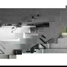Mexen Cube правоъгълна вана 180 x 80 см с обшивка и 90 см еднокрила преграда, черен модел - 550518080X9509007070