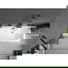 Mexen Cube вана прямоугълна 180 x 80 см с обшивка и параван с 1 крило 100 см, прозрачен, черен - 550518080X9510000070