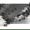 Mexen Cube правоъгълна вана 180 x 80 см с обшивка и параван с 1 крило 100 см, черен модел - 550518080X9510007070