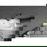 Mexen Cube правоъгълна вана 170 x 80 см с обточване и 2-лентов параван 100 см, черен модел - 550517080X9210027077