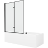Mexen Cube правоъгълна вана 170 x 80 см с обшивка и две крила 120 см, черен модел - 550517080X9212027070