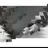 Mexen Cube правоъгълна вана 170 x 80 см с обшивка и 2-скриптен параван 120 см, черен модел - 550517080X9212027077