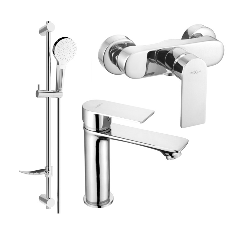 Mexen Royo DF05 душов комплект, хром - 72204DF05-00