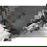 Mexen Cube правоъгълна вана 170 x 80 см с обшивка и подвижен параван 1-ка с 80 см, черен модел - 550517080X9408117070