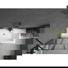 Mexen Cube вана правоъгълна 170 x 80 см с обшивка и параван 1-скрили 100 см, черен модел - 550517080X9410117077