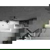 Mexen Cube вана правоъгълна 180 x 80 см с обвивка и параван 1-секционен 100 см, прозрачен, черен - 550518080X9410117000