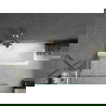 Mexen Cubik правоъгълна вана 150 x 70 cm с обшивка и еднокрил параван 90 cm, прозрачна, златист - 550315070X9509000050