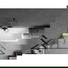 Mexen Cubik правоъгълна вана 150 x 70 см с корпус и еднокрилен параван 90 см, черен модел - 550315070X9509007077