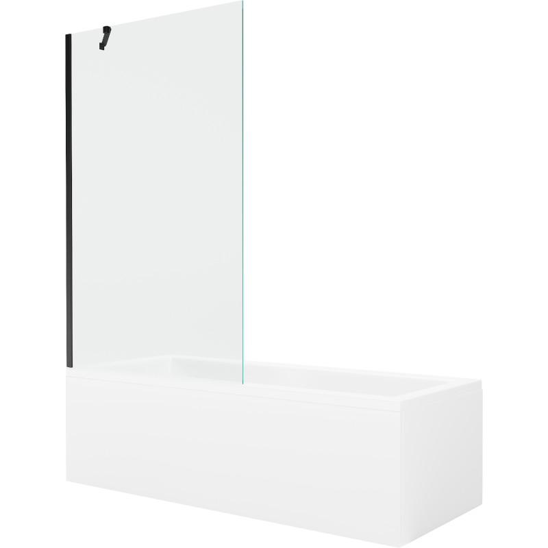 Mexen Cubik правоъгълна вана 150 x 70 cm с облицовка и еднокрил параван 100 cm,