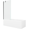 Mexen Cubik правоъгълна вана 170 x 70 cm с корпус и еднокрилен душ параван 80 cm,