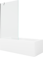 Mexen Cubik правоъгълна вана 170 x 70 cm с облицовка и 1-крилен параван 100 cm,