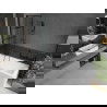 Mexen Cubik правоъгълна вана 160 x 70 см с облицовка и 2-крак паравана 120 см, черен модел - 550316070X9212027077