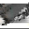 Mexen Cubik правоъгълна вана 170 x 70 см с обшивка и 2-крак преграда 100 см, прозрачен, черен - 550317070X9210027000
