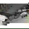 Mexen Cubik правоъгълна вана 170 x 70 см с панел и 2-крила параван 100 см, черен модел - 550317070X9210027077
