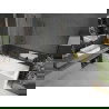 Mexen Cubik правоъгълна вана 150 x 70 см с обшивка и параван с 1 крило 80 см, прозрачен, златен - 550315070X9408115000