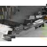 Mexen Cubik правоъгълна вана 150 x 70 см с корпус и преграда 1-капан 80 см, прозрачна, черна - 550315070X9408117000