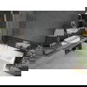 Mexen Cubik правоъгълна вана 160 x 70 см с обшивка и параван 1-крила 80 см, прозрачен, хром - 550316070X9408110100