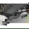 Mexen Cubik правоъгълна вана 160 x 70 см с корпуса и плъзгаща преграда с 1 крило 80 см, черен модел - 550316070X9408117070