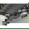 Mexen Cubik праволинеен вана 160 x 70 см с обвивка и преграда с 1 крило 120 см, прозрачен, хром - 550316070X9412110100