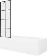 Mexen Vega правоъгълна вана 150 x 70 см с корпус и параван с едно крило 60 см,