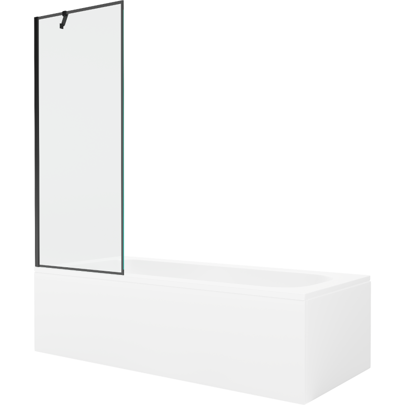 Mexen Vega правоъгълна вана 150 x 70 см с корпус и еднокрилен параван 70 см,