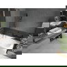 Mexen Vega правоъгълна вана 150 x 70 см с обшивка и преграда с едно крило 90 см, прозрачна, черна - 550115070X9509000070