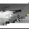 Mexen Vega правоъгълна вана 150 x 70 см с обшивка и 1-колело параван 100 см, черен модел - 550115070X9510007070