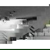 Mexen Vega правоъгълна вана 150 x 70 см с обшивка и преграда с 1 крило 100 см, черен модел - 550115070X9510007077