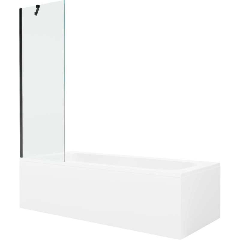 Mexen Vega правоъгълна вана 160 x 70 см с облицовка и параван с 1 крило 60 см,