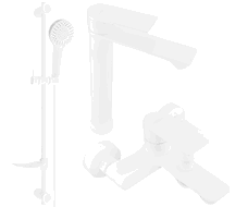 Mexen Royo DF05 комплект за вана, бял - 72213DF05-20
