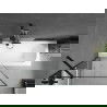 Mexen Vega правоъгълна вана 160 x 70 см с корпус и преграда с 1 крило 90 см, черен модел - 550116070X9509007070