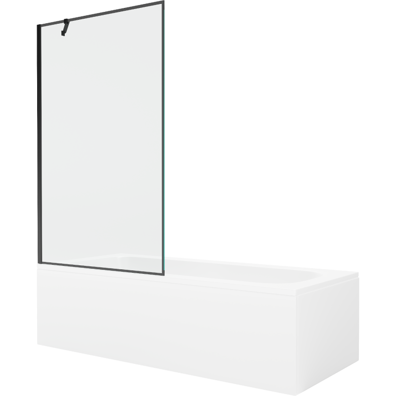 Mexen Vega правоъгълна вана 160 x 70 см с облицовка и параван с 1 крило 100 см,