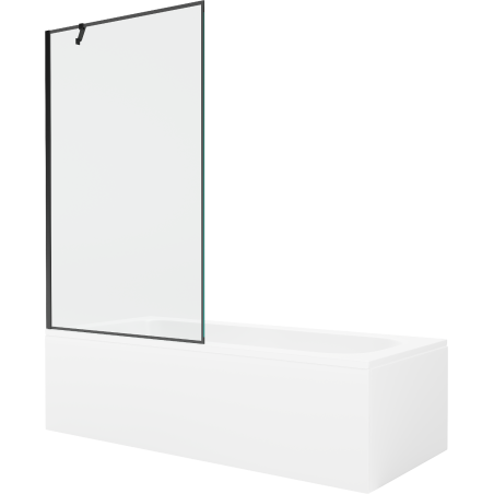 Mexen Vega правоъгълна вана 160 x 70 см с облицовка и параван с 1 крило 100 см,