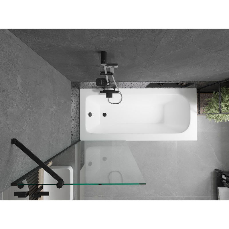 Mexen Vega правоъгълна вана 170 x 70 см с корпуса и 1-крилен параван 70 см,