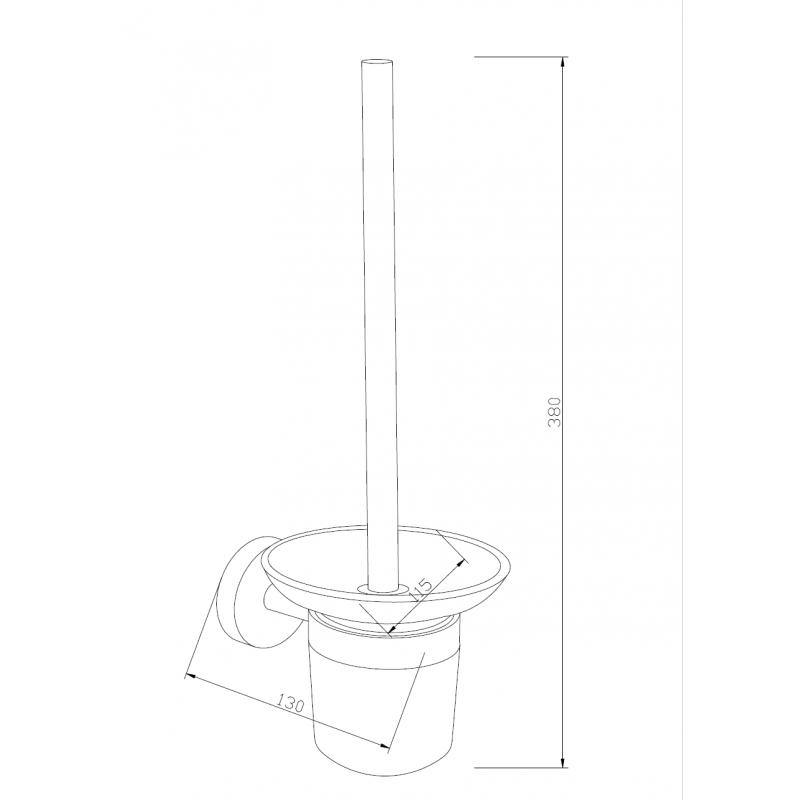 Mexen Loft тоалетна четка, хром - 7012650-00