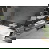 Mexen Vega ръбеста вана 180 x 80 см с обвивка и преграда с 1 крило 50 см, прозрачна, хром - 550118080X9505000001