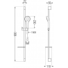 Mexen Royo DF05 комплект за душ, бял - 72214DF05-20