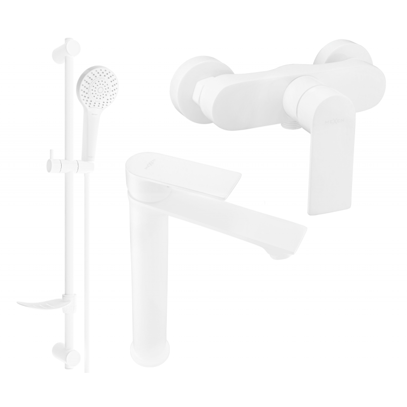 Mexen Royo DF05 комплект за душ, бял - 72214DF05-20