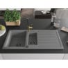 Mexen Andres гранитна мивка с 1,5 отделения и отцедник и кухненски смесител