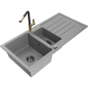 Mexen Andres гранитна мивка с 1,5 отделения и отцедник и кухненски смесител