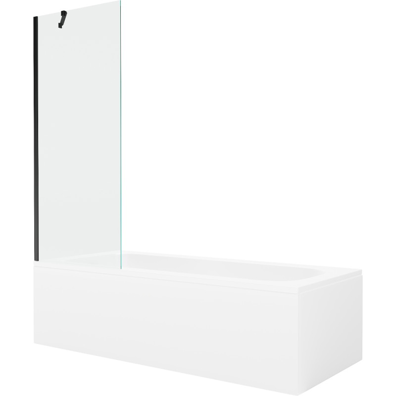 Mexen Vega правоъгълна вана 180 x 80 cm с обшивка и 1-крилно параванче 70 cm,