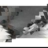 Mexen Vega правоъгълна вана 180 x 80 cm с панел и 1-крилен параван 70 cm, прозрачен, черен - 550118080X9507000070