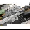 Мексен Андрес мивка от гранит 1,5-камерна с отцеждачка и кухненска батерия Флора, черно/златен металик - 6515-75-670401-00