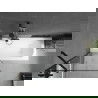 Mexen Vega правоъгълна вана 180 x 80 см с обвивка и параван с една врата 80 см, черен модел - 550118080X9508007070