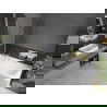 Mexen Vega правоъгълна вана 150 x 70 см с обвивка и преграда с 2 крила 100 см, прозрачен, златен - 550115070X9210025000