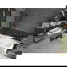 Mexen Vega правоъгълна вана 150 x 70 см с корпус и 2-створен параван 120 см, прозрачен, черен - 550115070X9212027000