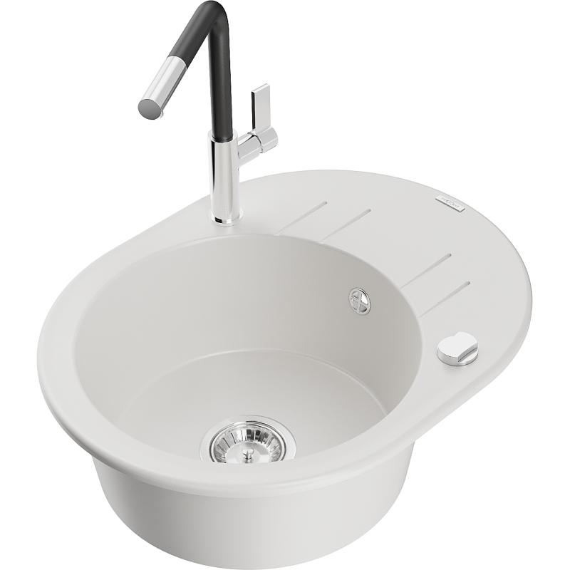 Mexen Kevin гранитна мивка с 1 отделение с отцедник и кухненски смесител