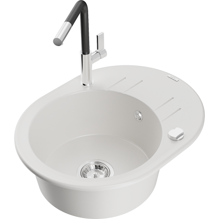 Mexen Kevin гранитна мивка с 1 отделение с отцедник и кухненски смесител