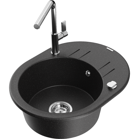 Mexen Kevin гранитна мивка с 1 отделение с отцедник и кухненски смесител