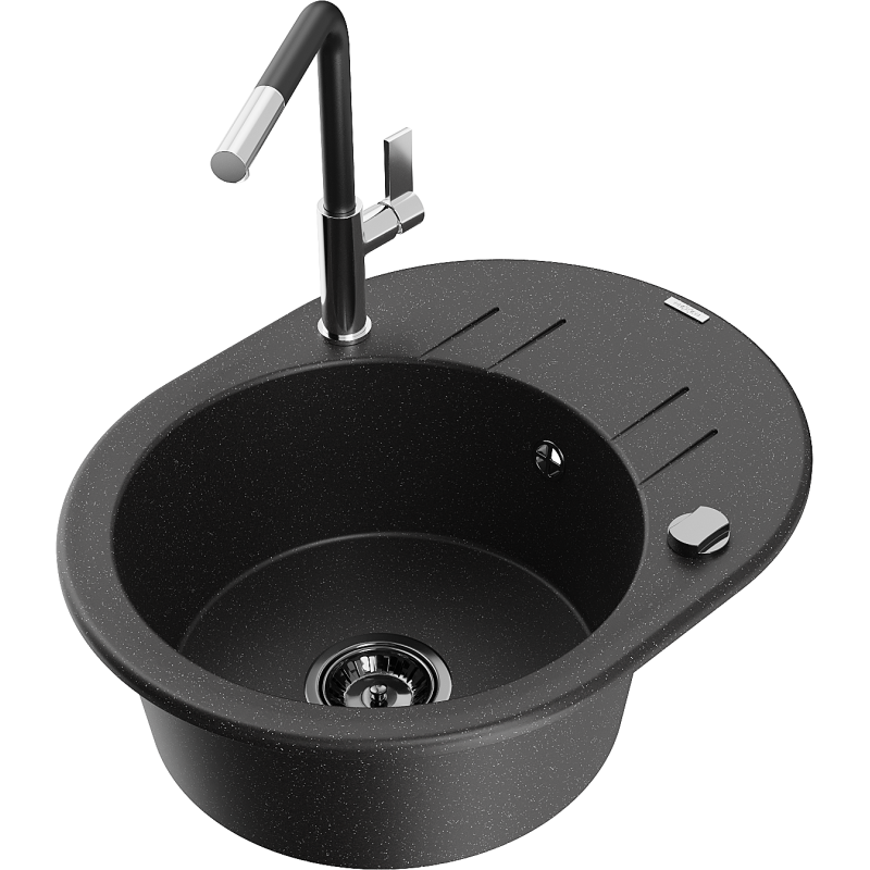 Mexen Kevin гранитна кухненска мивка с 1 камера с отцедник и кухненски